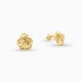 10K Gold Hibiscus Flower Stud Earrings - A&G Jewelry - Earrings