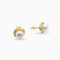 14K Gold Pearl Knot Stud Earrings - A&G Jewelry - Earrings