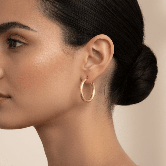 Classic Gold Hoop Earrings Set 10k - A&G Jewelry - Earrings