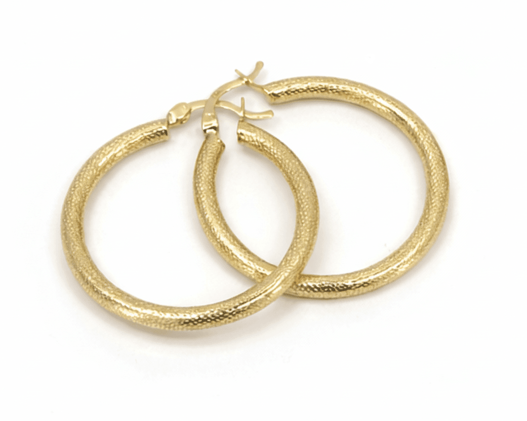 Classic Gold Hoop Earrings Set 10k - A&G Jewelry - Earrings