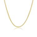4mm Solid Machine-Made Cuban Link Chain – Gold - A&G Jewelry - Machine-made Cuban Link Necklace
