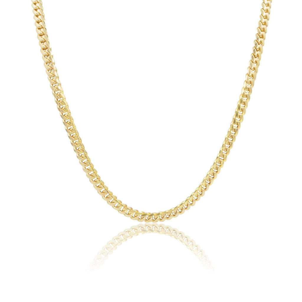 6mm Solid Machine - Made Cuban Link Chain – Gold - Machine - made Cuban Link Necklace