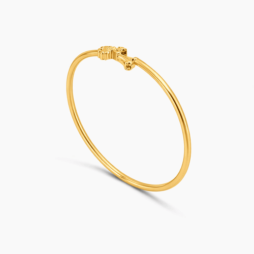 10K Gold Cross Bangle Bracelet - A&G Jewelry - Men's Bracelet