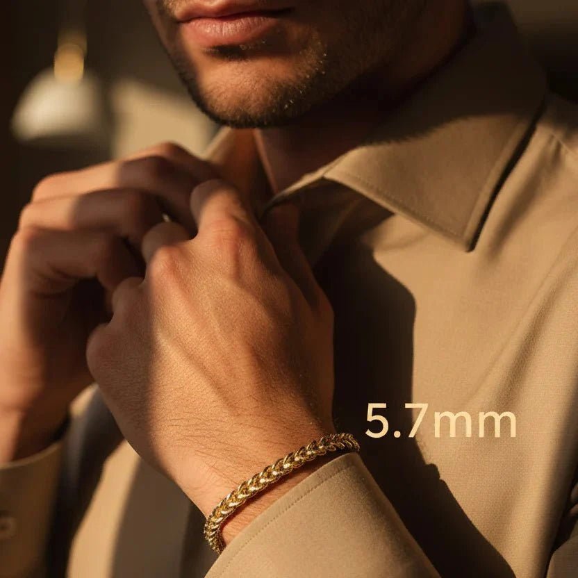 10K Yellow Gold Franco Bracelet - Men's Bracelet