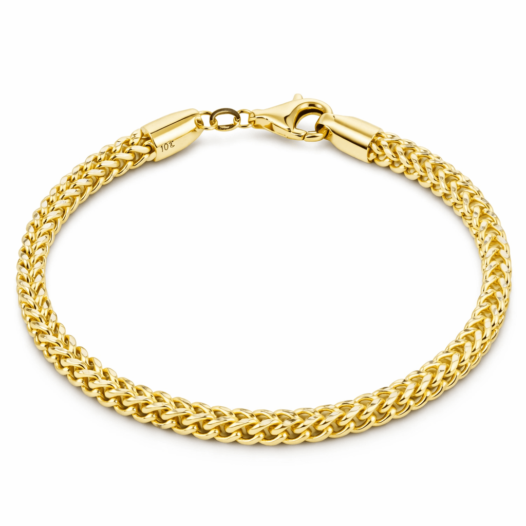 10K Yellow Gold Franco Bracelet - Men's Bracelet