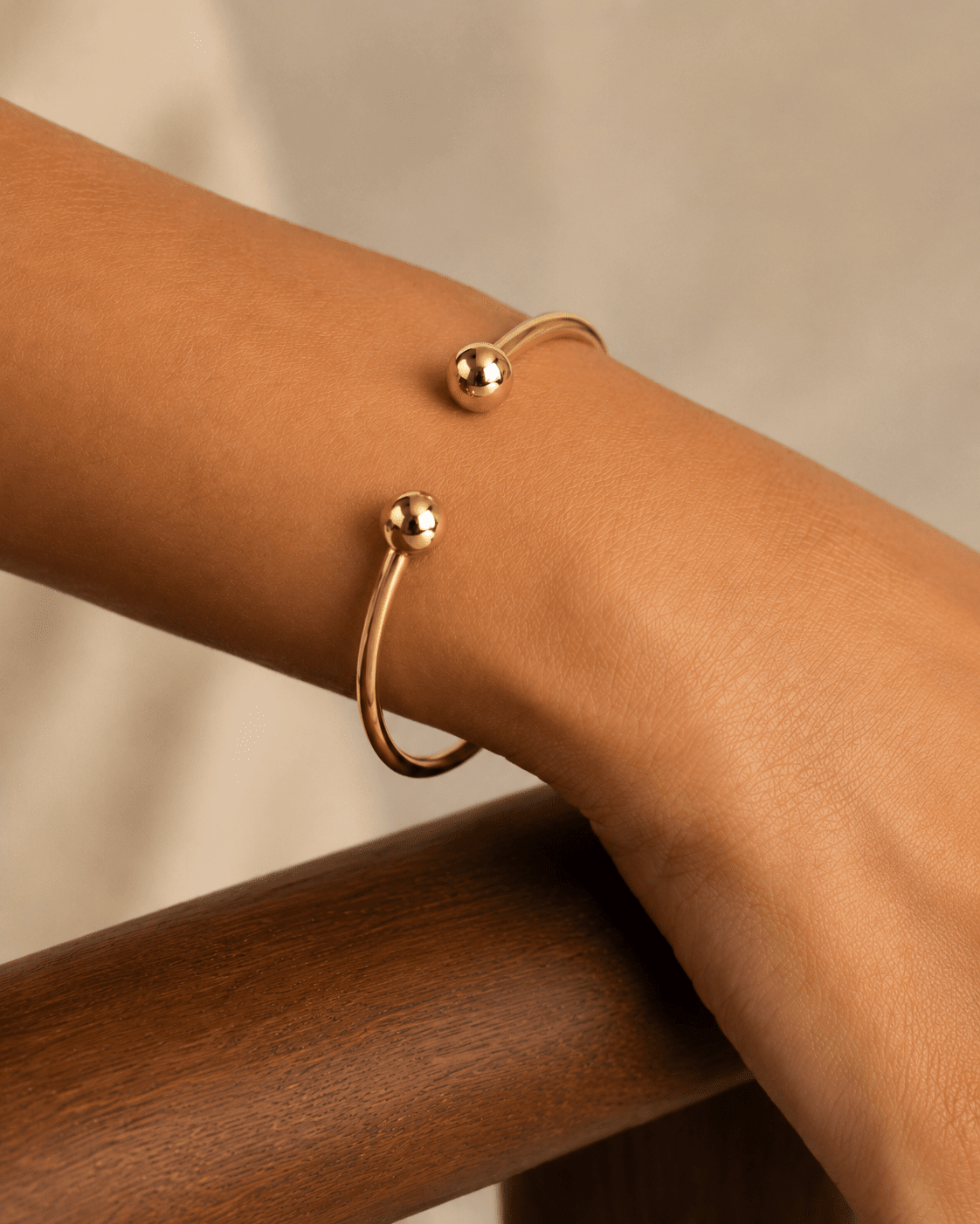 10K Yellow Gold Open Cuff Bracelet - Men's Bracelet