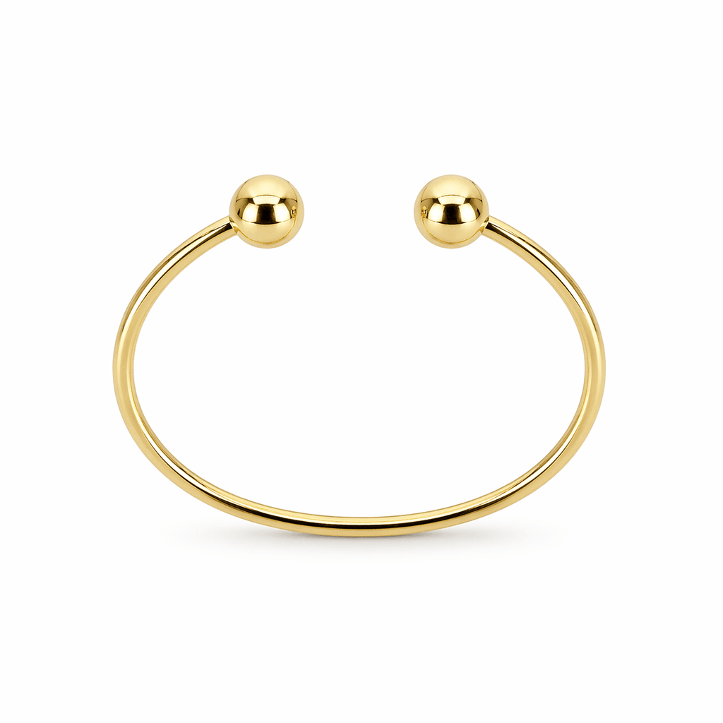 10K Yellow Gold Open Cuff Bracelet - Men's Bracelet