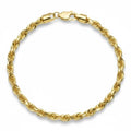 10K Yellow Gold Rope Bracelet - Men's Bracelet
