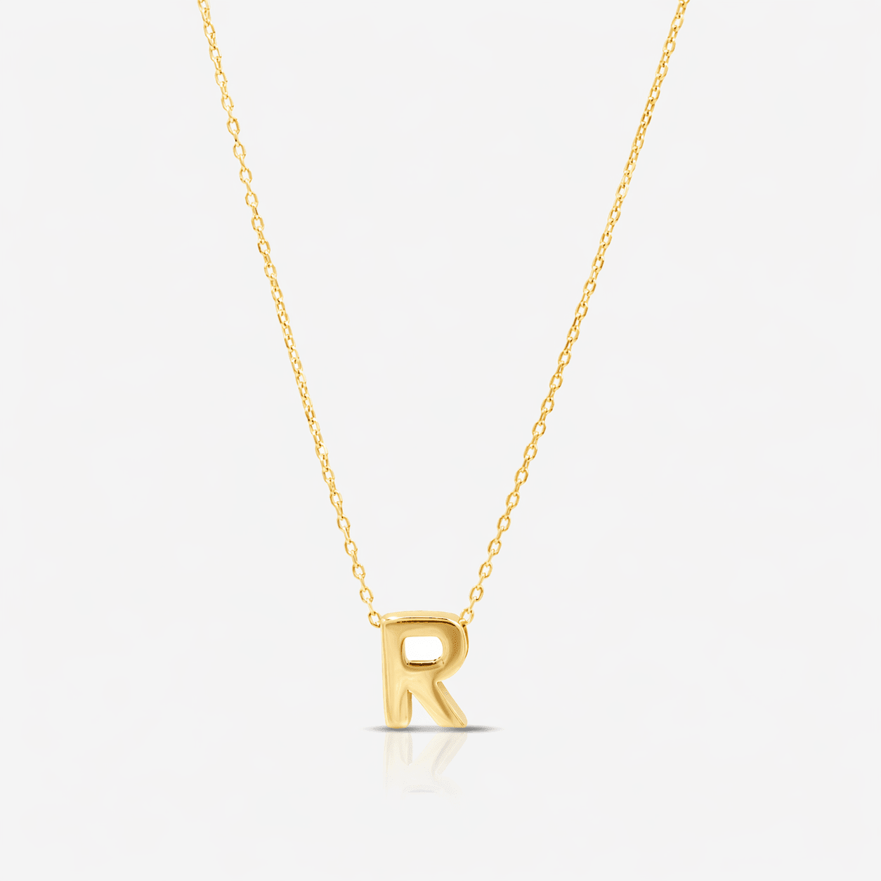 14K Yellow Gold Initial Pendant Necklace - Necklace
