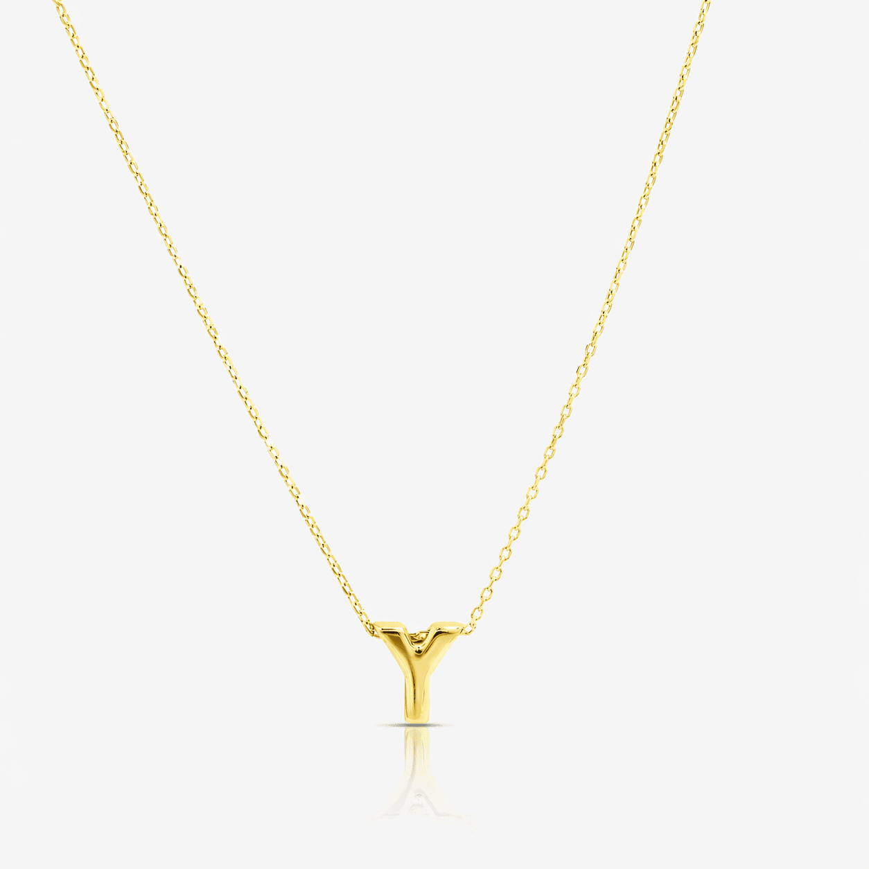 14K Yellow Gold Initial Pendant Necklace - Necklace