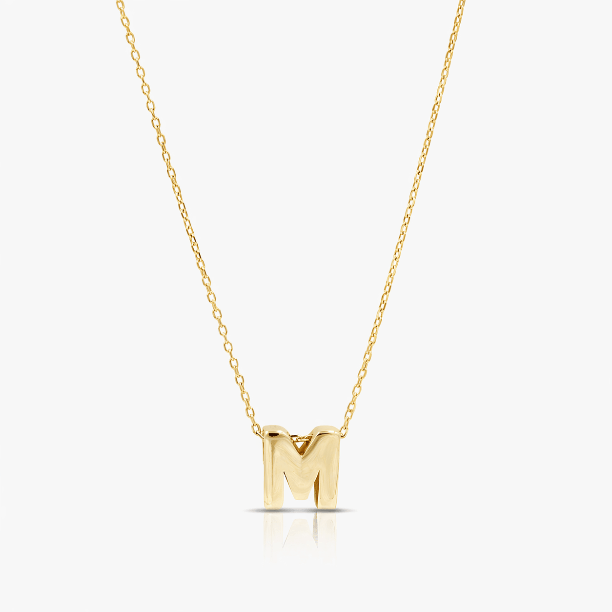 14K Yellow Gold Initial Pendant Necklace - Necklace