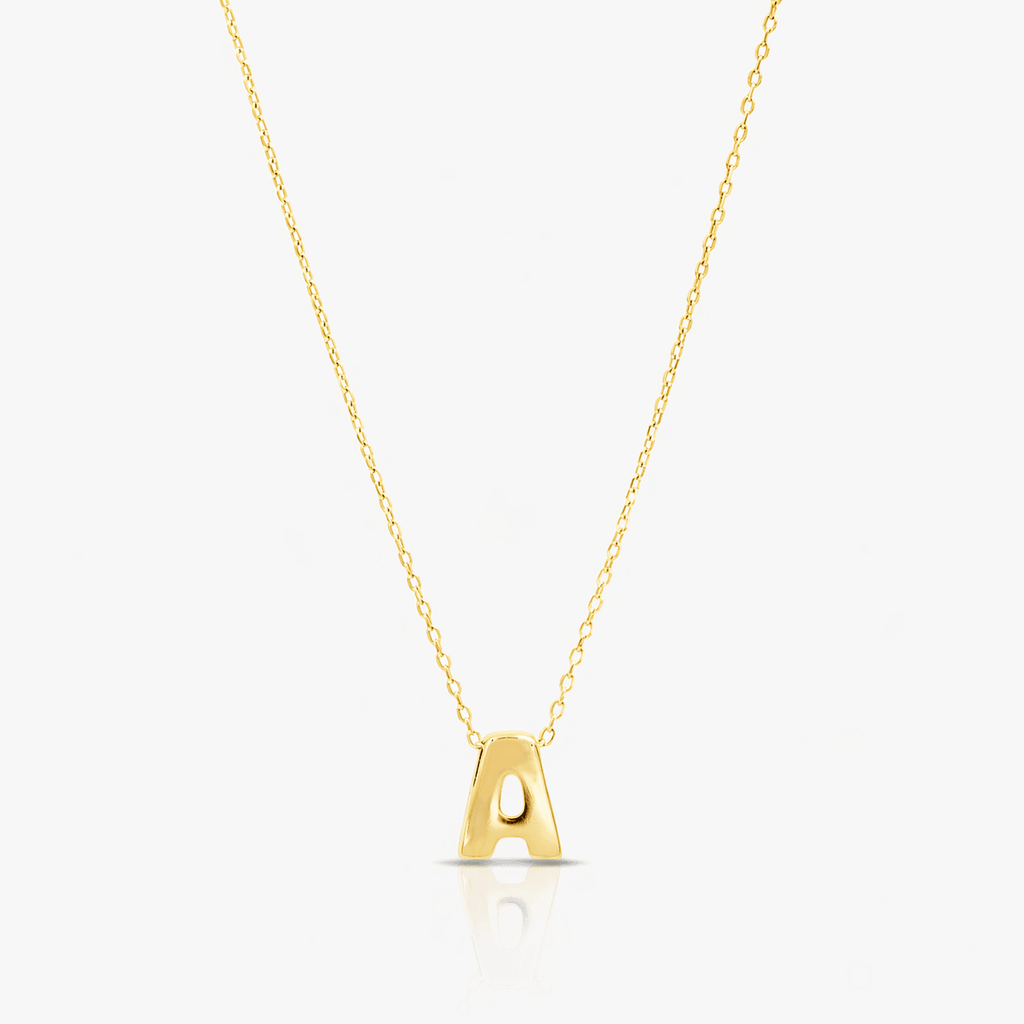 14K Yellow Gold Initial Pendant Necklace - Necklace