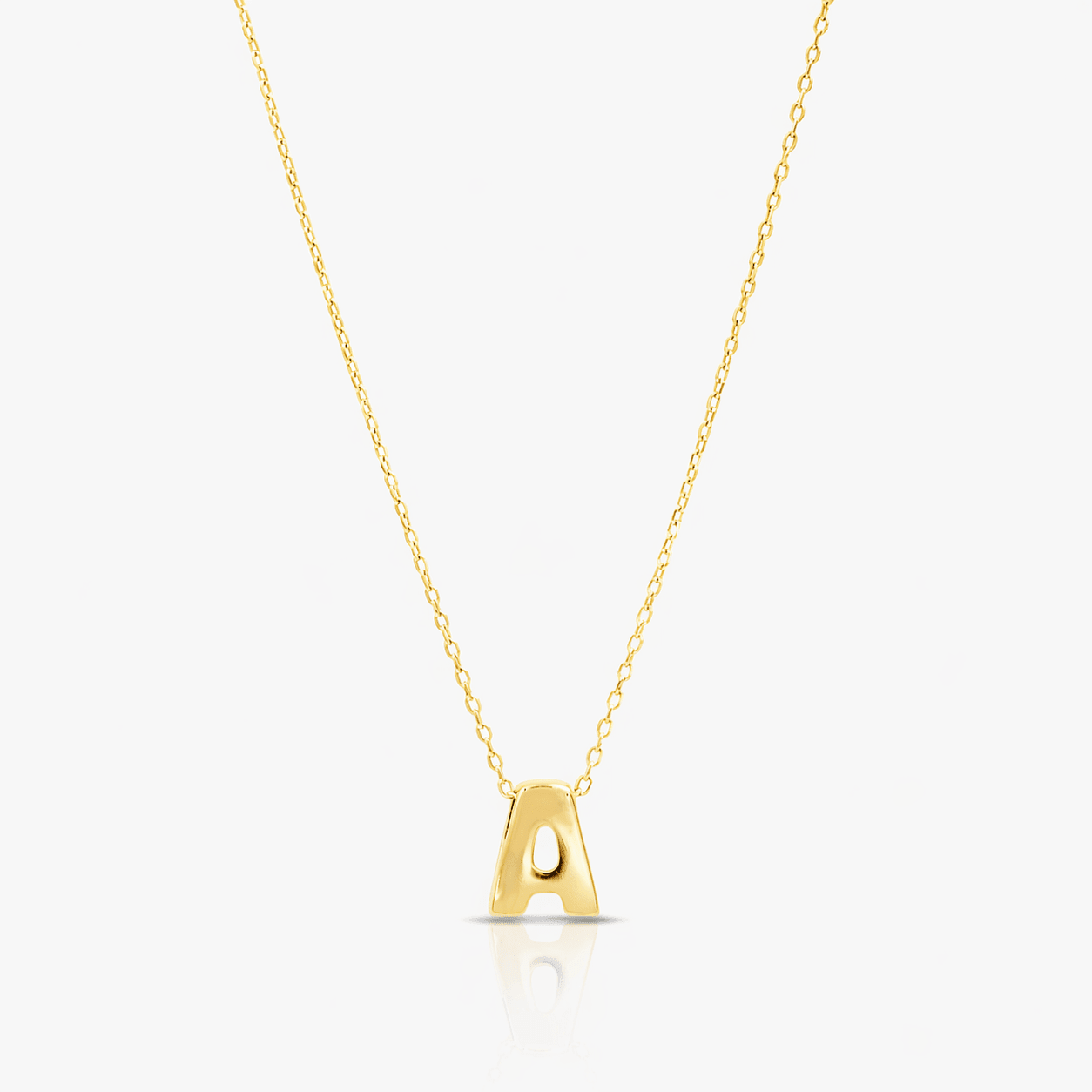 14K Yellow Gold Initial Pendant Necklace - Necklace