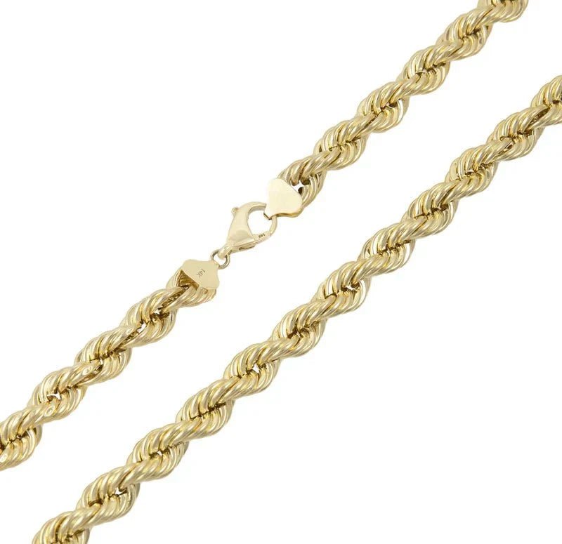 Rope Chain Hallow in 10K Gold - A&G Jewelry - Necklace