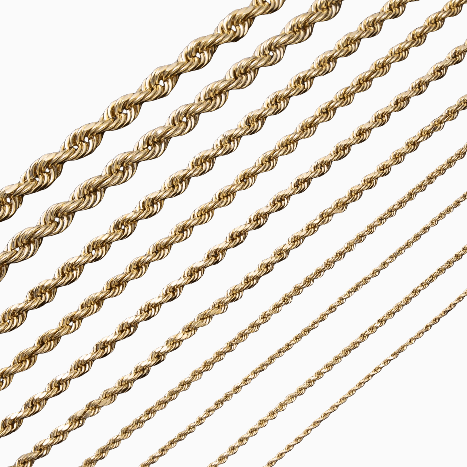 Rope Chain Hallow in 10K Gold - A&G Jewelry - Necklace
