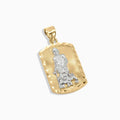 10K Gold Two-Tone Saint Pendant - A&G Jewelry - Pendants