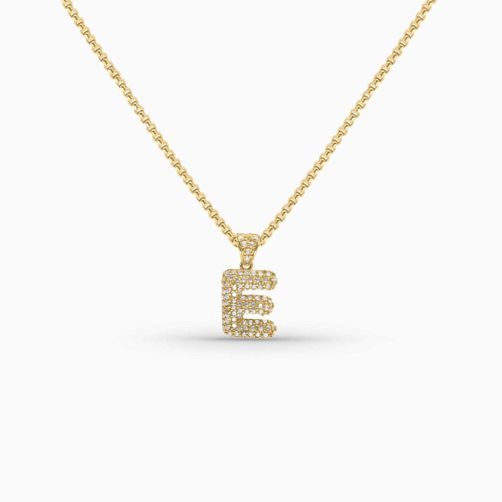 Gold Letter Pendants – Iced Initial Charms (A-Z) in 10k - A&G Jewelry - Pendants