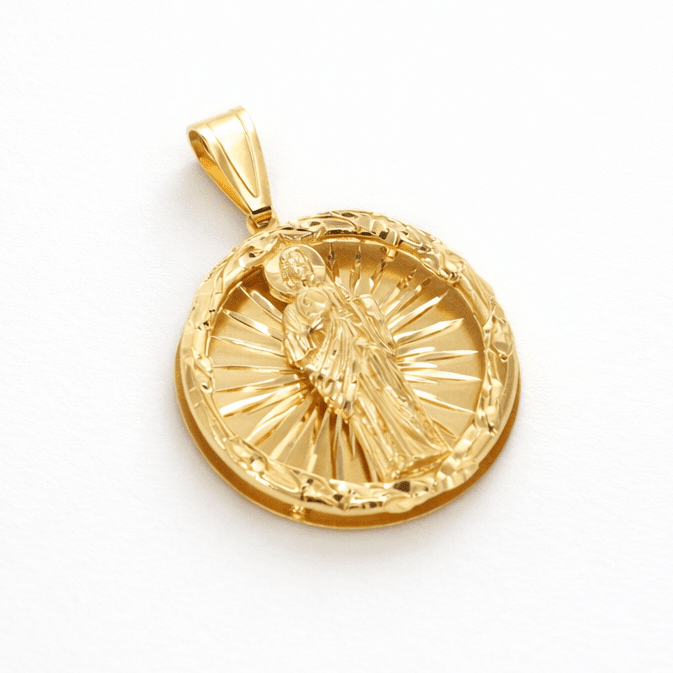 St. Jude 3D Gold Pendant in 10K - A&G Jewelry - Pendants