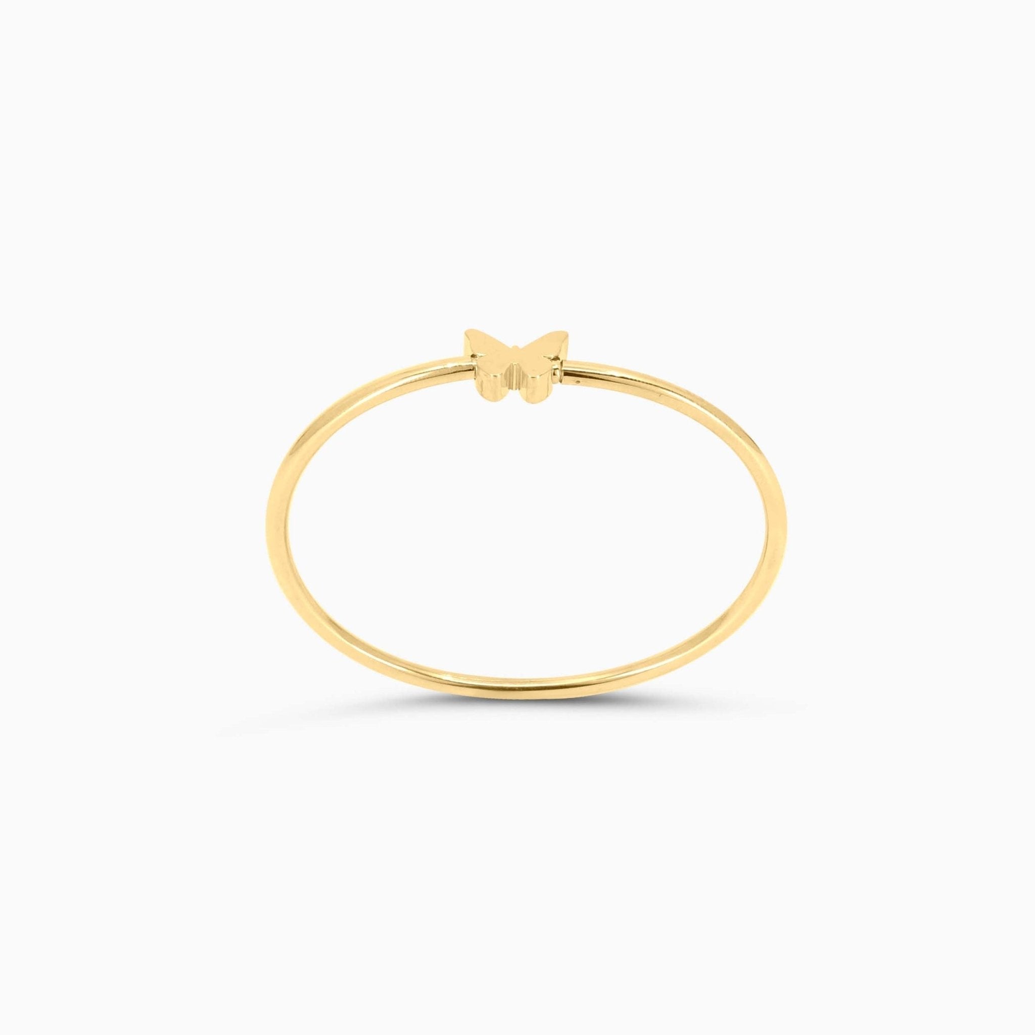 10K Gold Butterfly Bangle Bracelet-Women's Bracelet