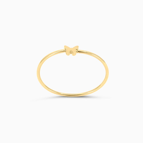 10K Gold Butterfly Bangle Bracelet-Women's Bracelet