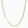 10K Hallow Gold Paper Clip Chain - A&G Jewelry - Women's Necklace